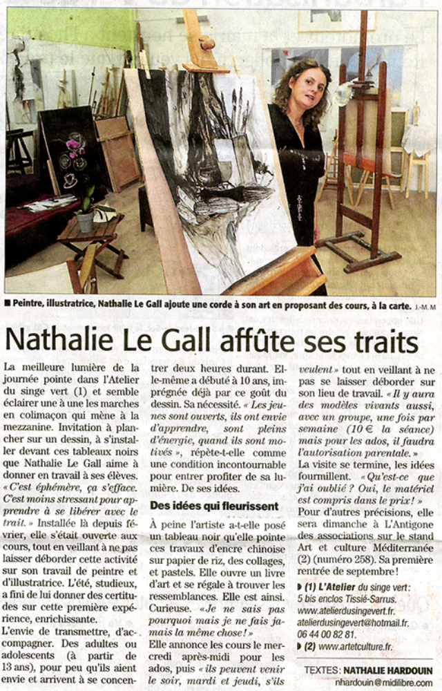 Nathalie Le Gall affûte ses traits.